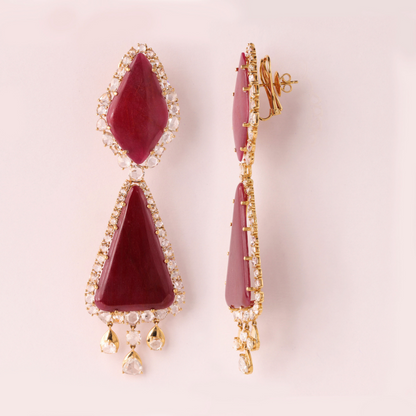 Regal Ruby Earrings