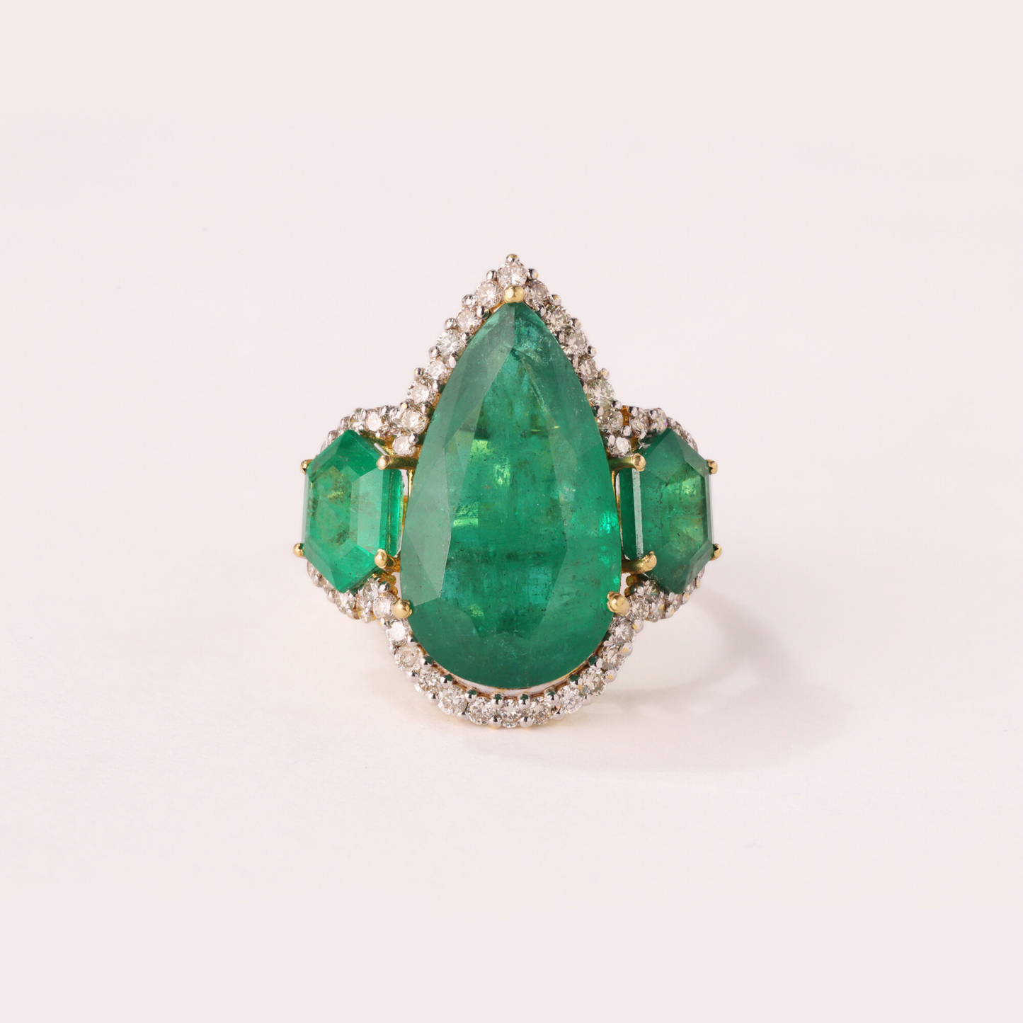 Pear Emerald Ring