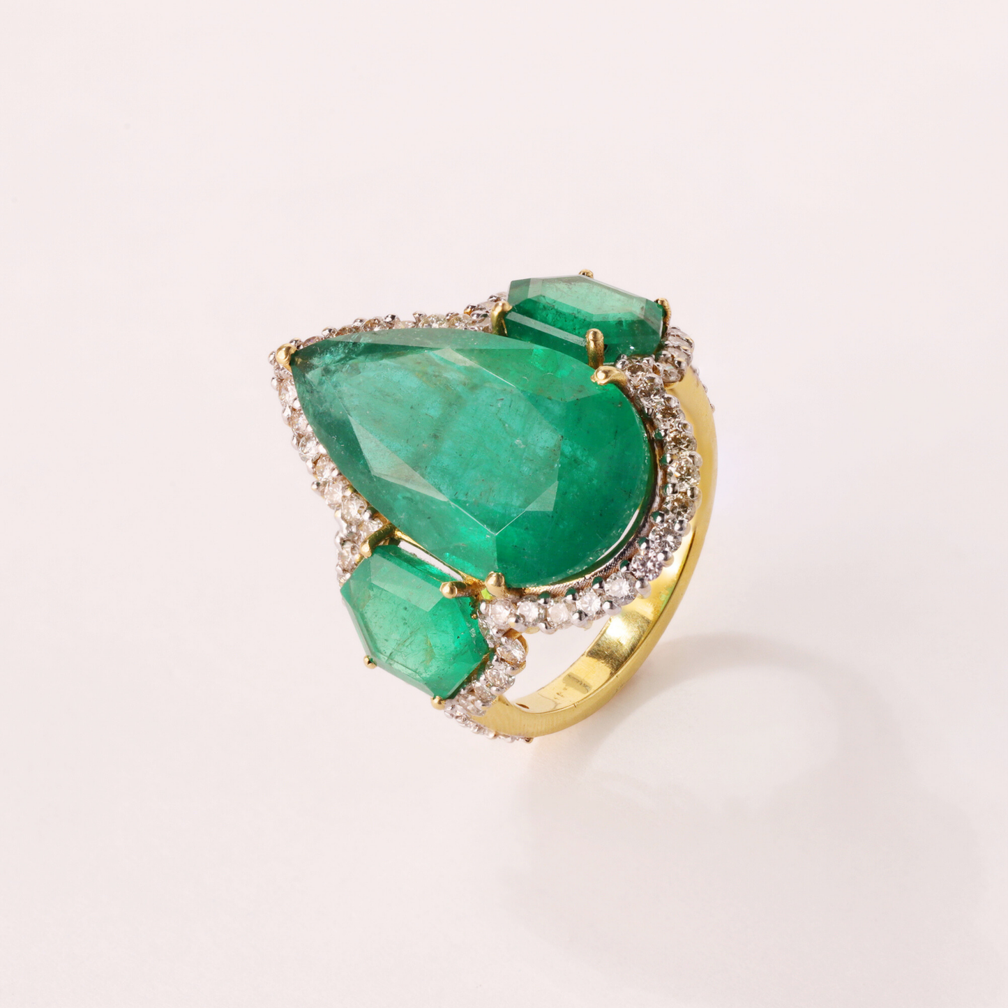 Pear Emerald Ring