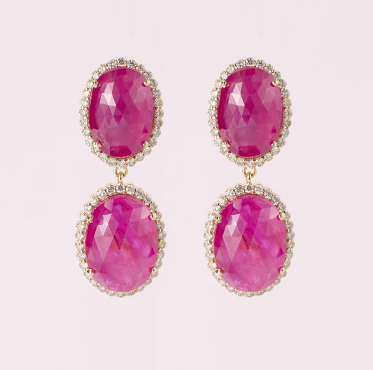 Rang Mahal Ruby Earrings