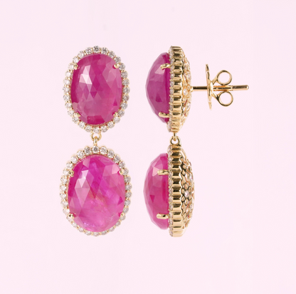 Rang Mahal Ruby Earrings