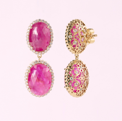 Rang Mahal Ruby Earrings