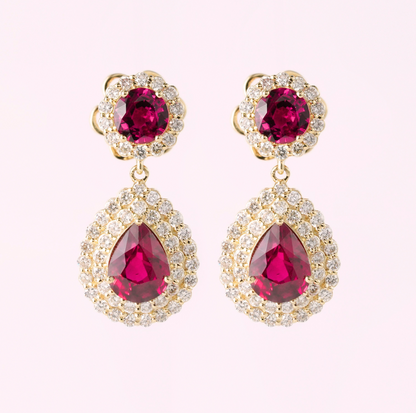 Gulabi Noor Ruby Earrings