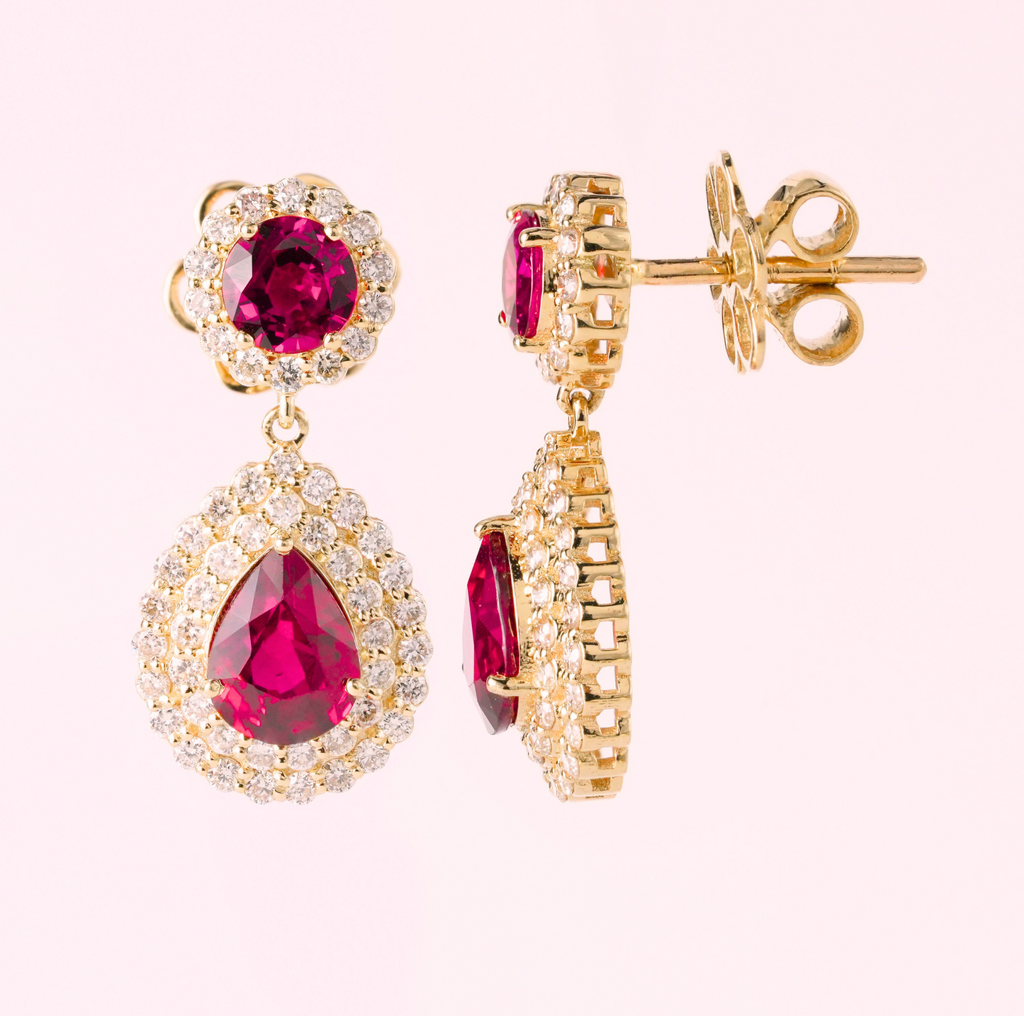 Gulabi Noor Ruby Earrings