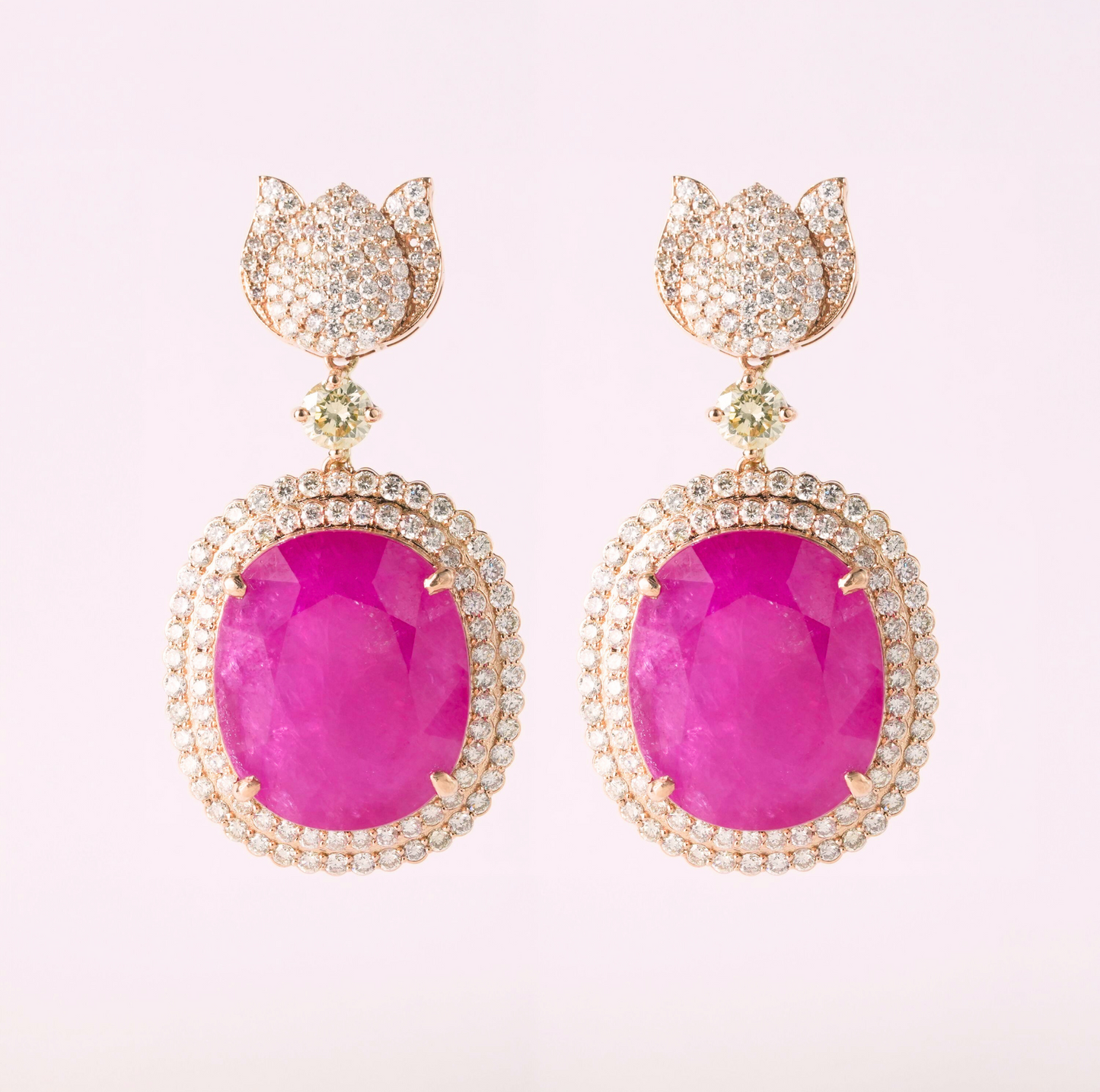 Raj Kamal Ruby Earrings