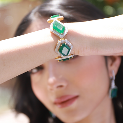 Fancy Shape Emerald Bracelet