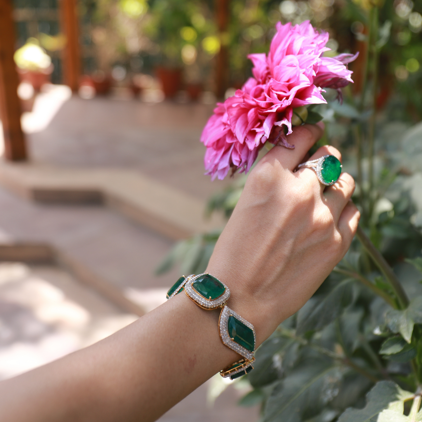 Fancy Shape Emerald Bracelet