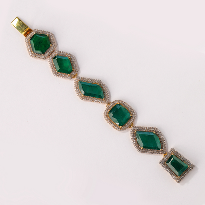 Fancy Shape Emerald Bracelet