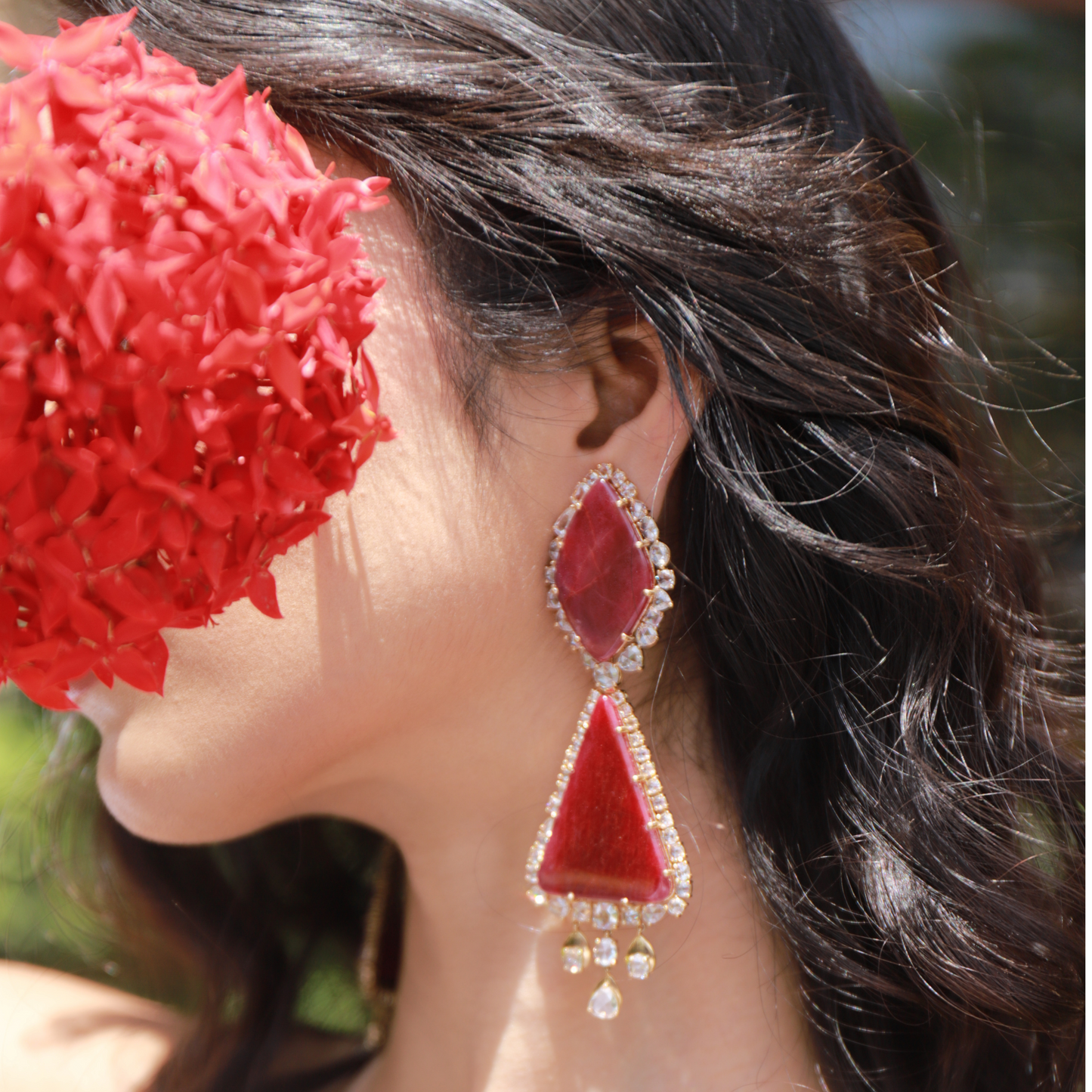 Regal Ruby Earrings