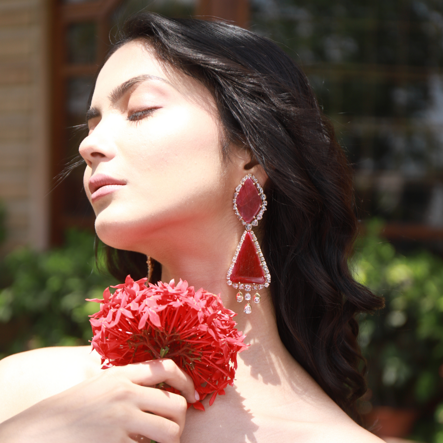 Regal Ruby Earrings