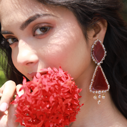 Regal Ruby Earrings