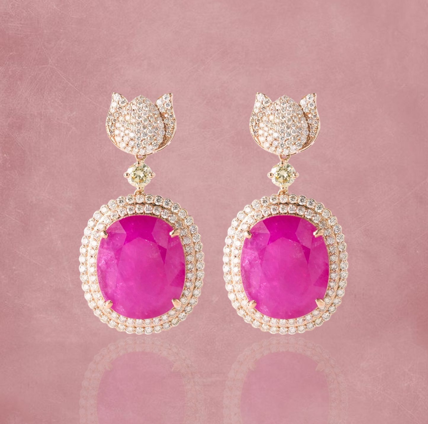 Raj Kamal Ruby Earrings